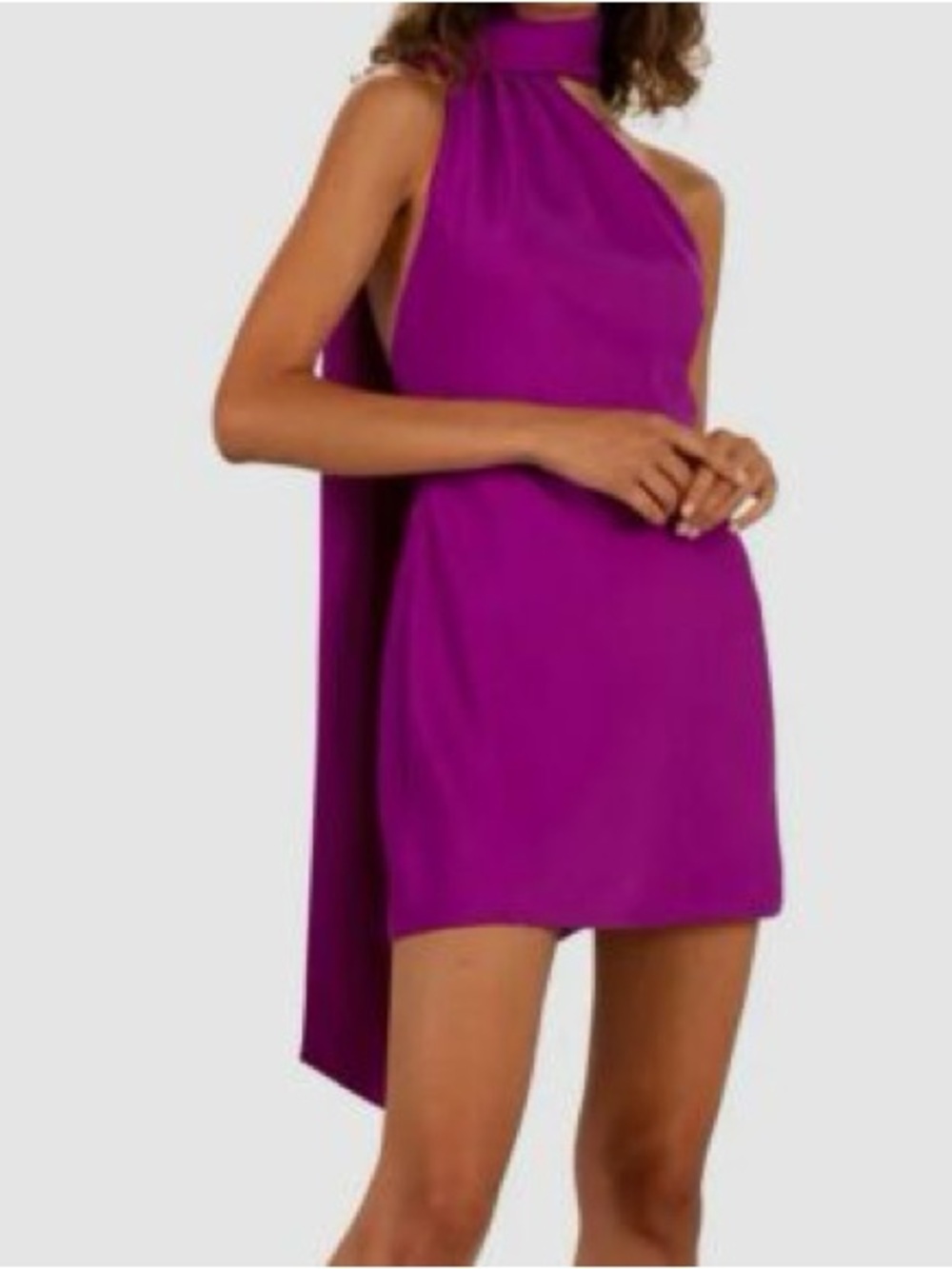 MISHA One-Shoulder Mini Violet Dress (Lillin style)